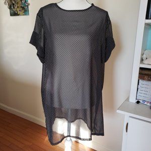 CCH Collection Black Polka Dot Blouse Size S
